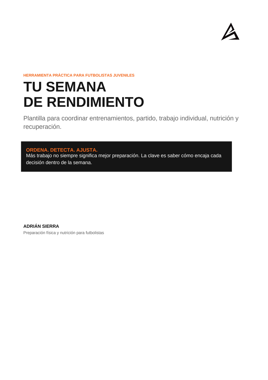 Portada de la plantilla Tu semana de rendimiento